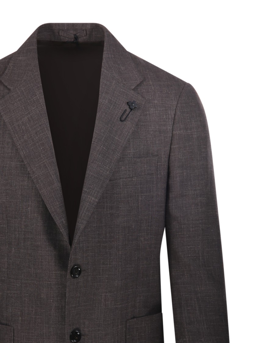 Shop Lardini Tailored Brown Blazer