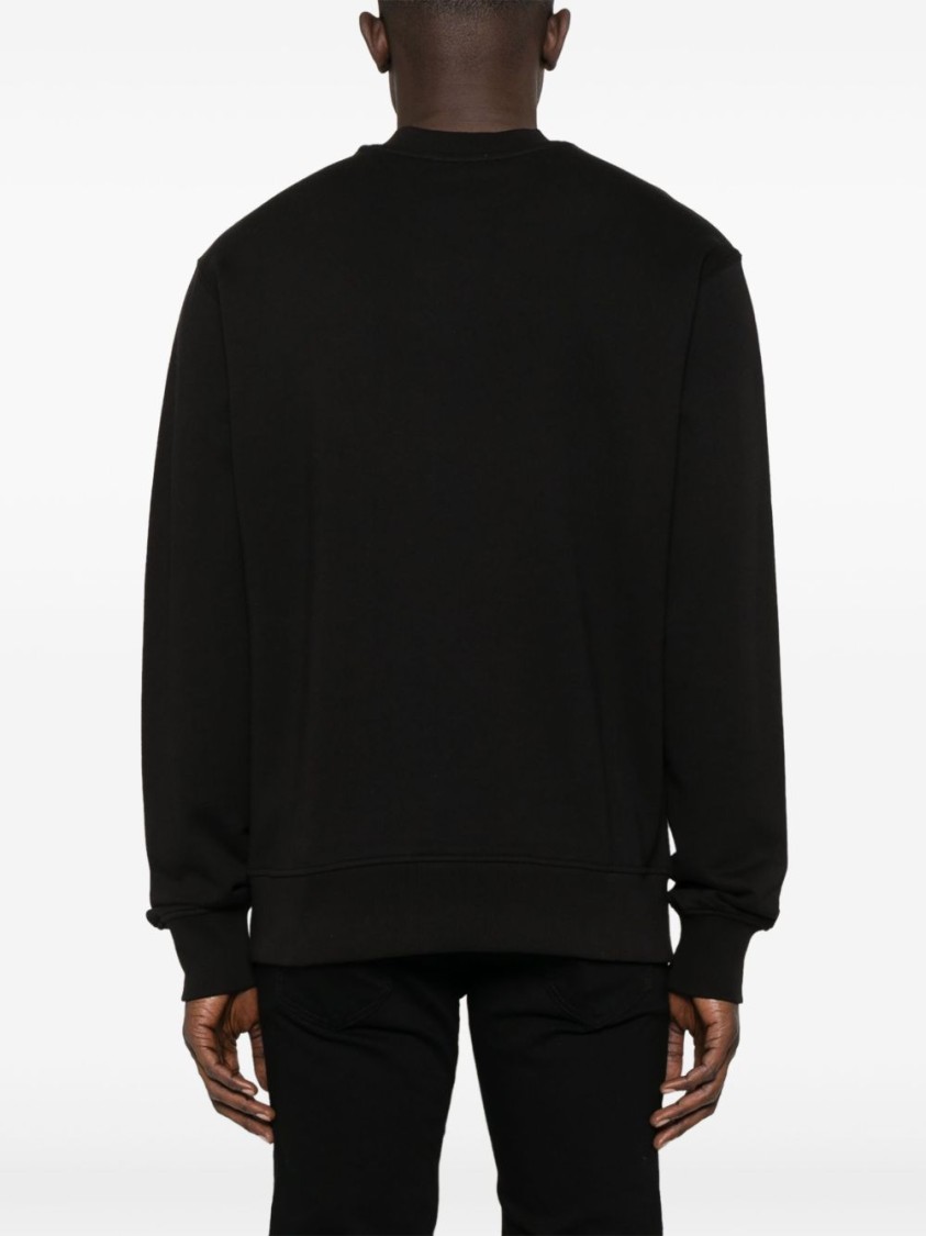 VERSACE JEANS COUTURE VERSACE JEANS COUTURE CLASSIC CREWNECK SWEATSHIRT WITH SUBTLE LOGO PLAQUE
