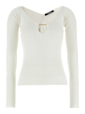 Jacquemus Deep V-Neck Dress With Halter Neck Design | THE LIST