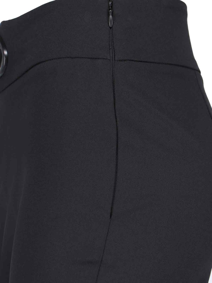DIESEL DIESEL HIGH-WAISTED BOOTCUT TROUSERS WITH SUBTLE CUT-OUT DETAIL