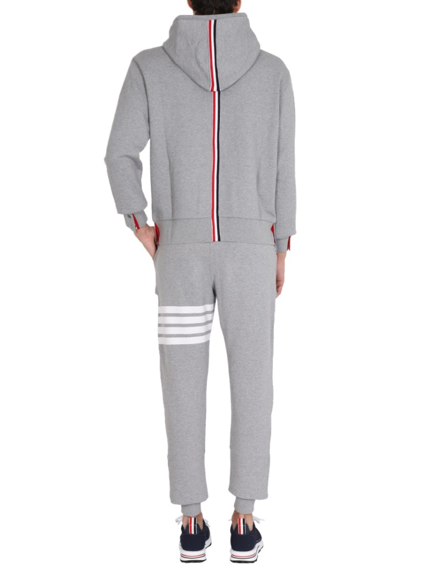 THOM BROWNE THOM BROWNE HOODED SWEATSHIRT WITH DRAWSTRING