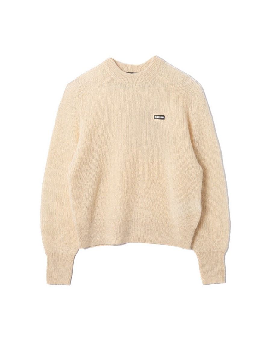 Rotate Birger Christensen Rotate Oversized Knit Jumper With Raglan Sleeves In Neutral