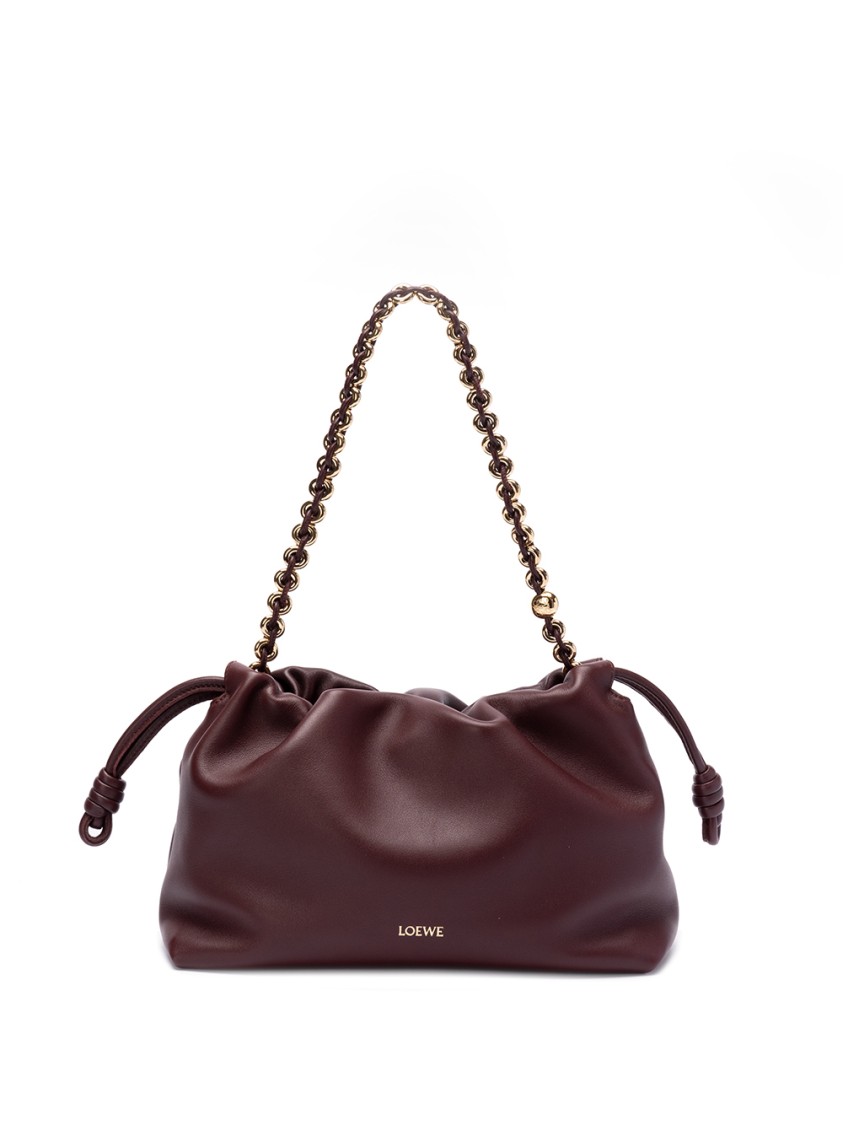 Loewe Flamenco Shoulder Bag In Smooth Leather In Burgundy