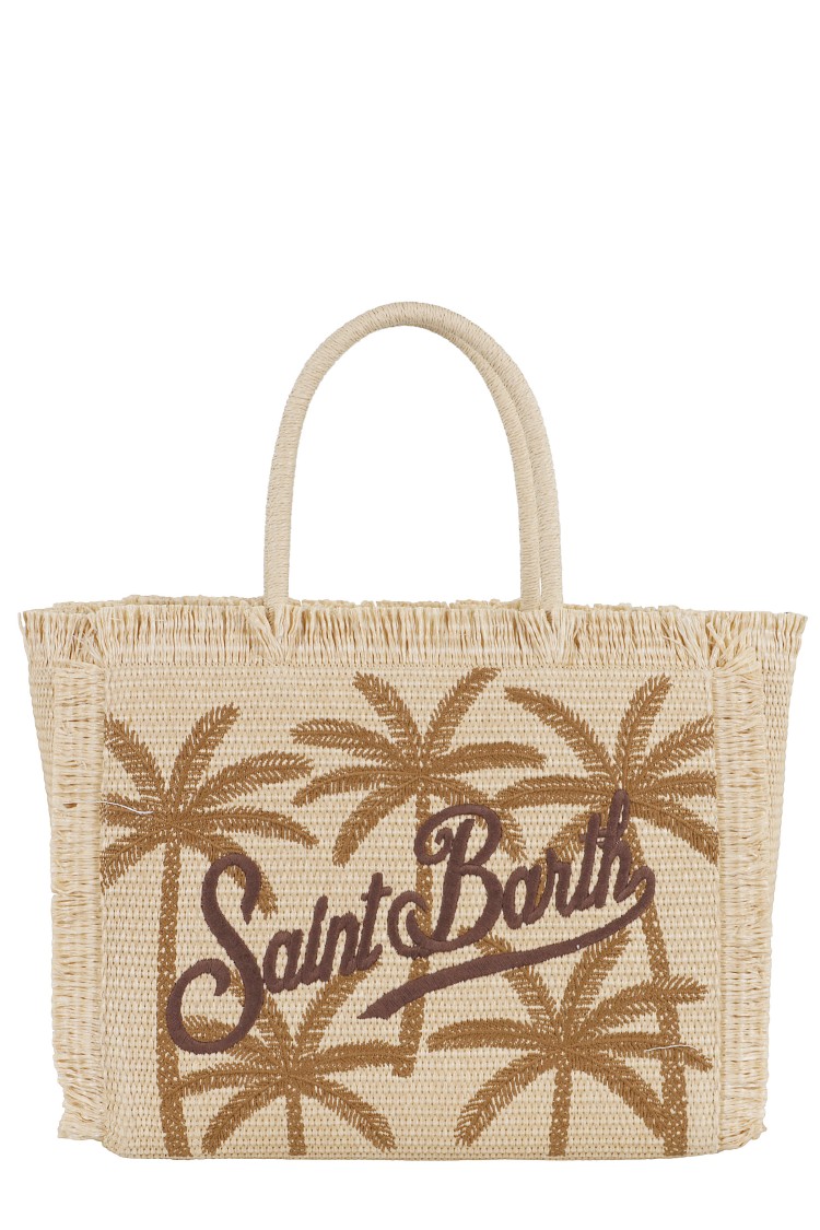 Mc2 Saint Barth Fringe Detail Raffia Straw Bag