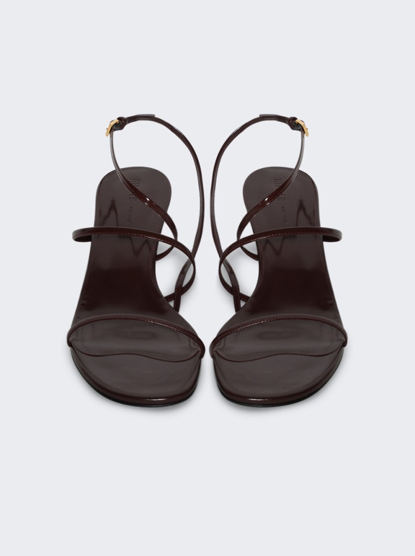 Khaite Loop Kitten Heel Sandal Red Wine In Burgundy
