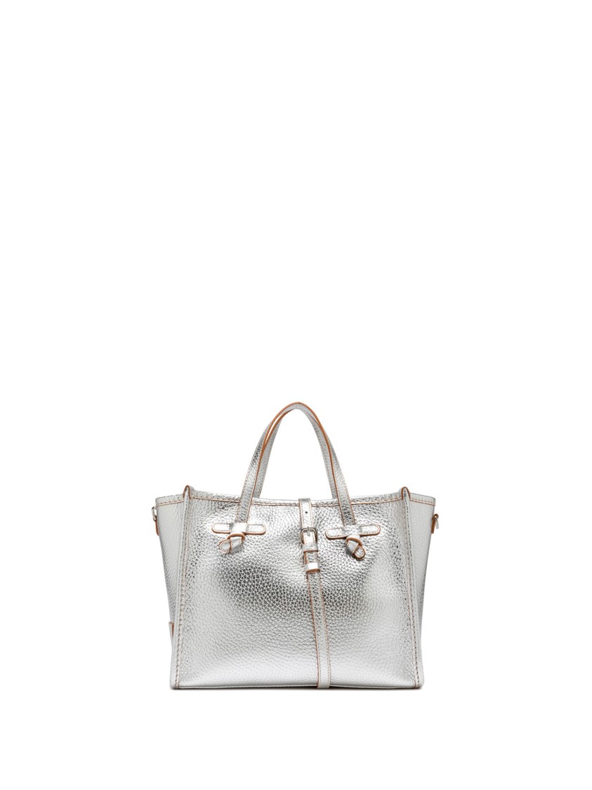G.chiarini Marcella Marcella 32 Shopping Bag In Silver Double Bubble Leather