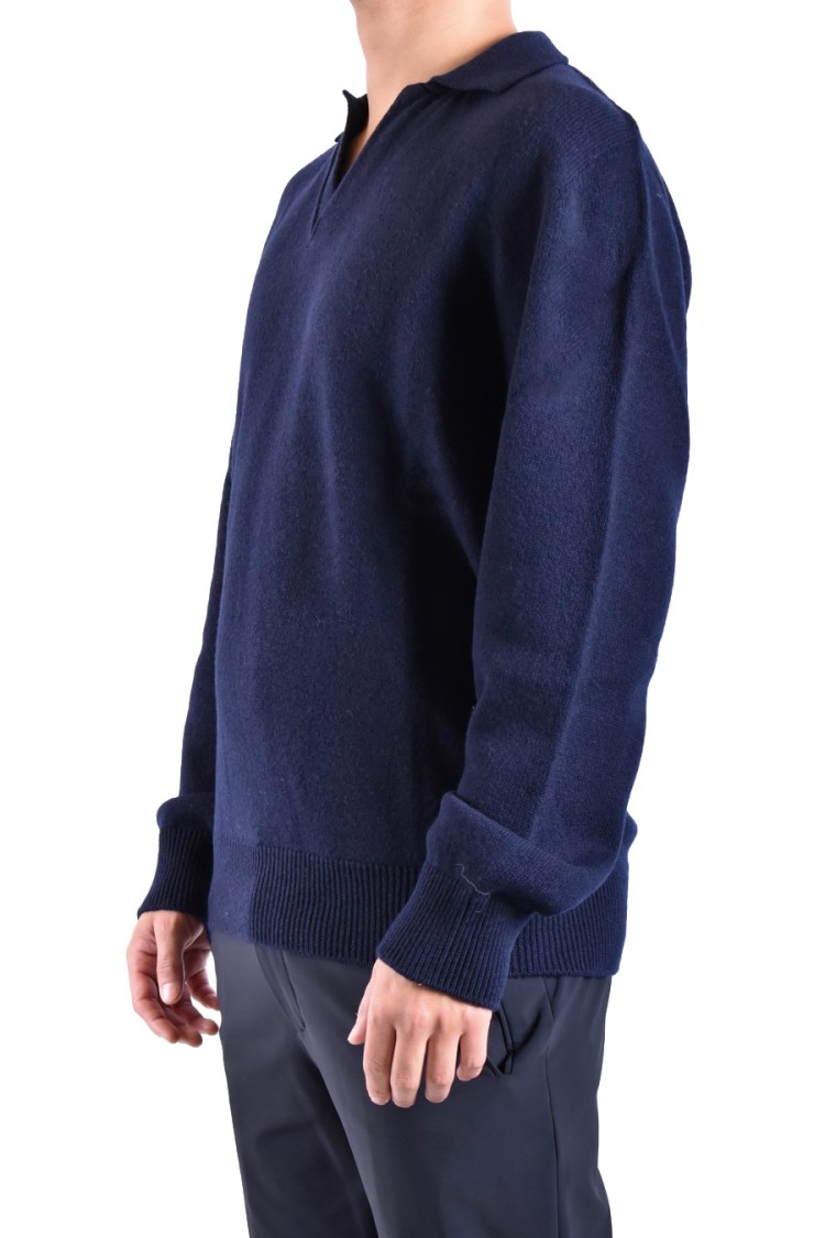 Laneus Relaxed Fit Polo Knitwear In Luxurious Wool-cashmere Blend