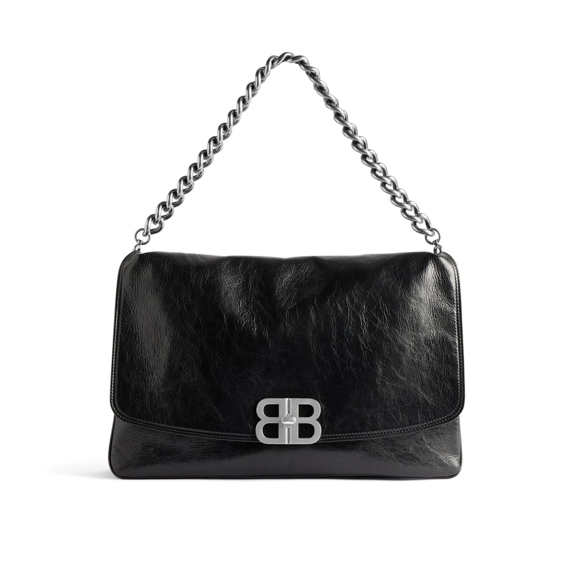 Balenciaga Large Bb Soft Shoulder Bag Women In Black