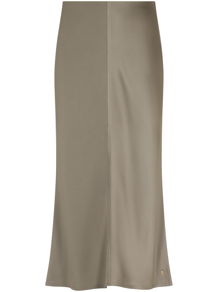 Ami Alexandre Mattiussi Ami Straight Skirt With Subtle Back Slit In Neutral
