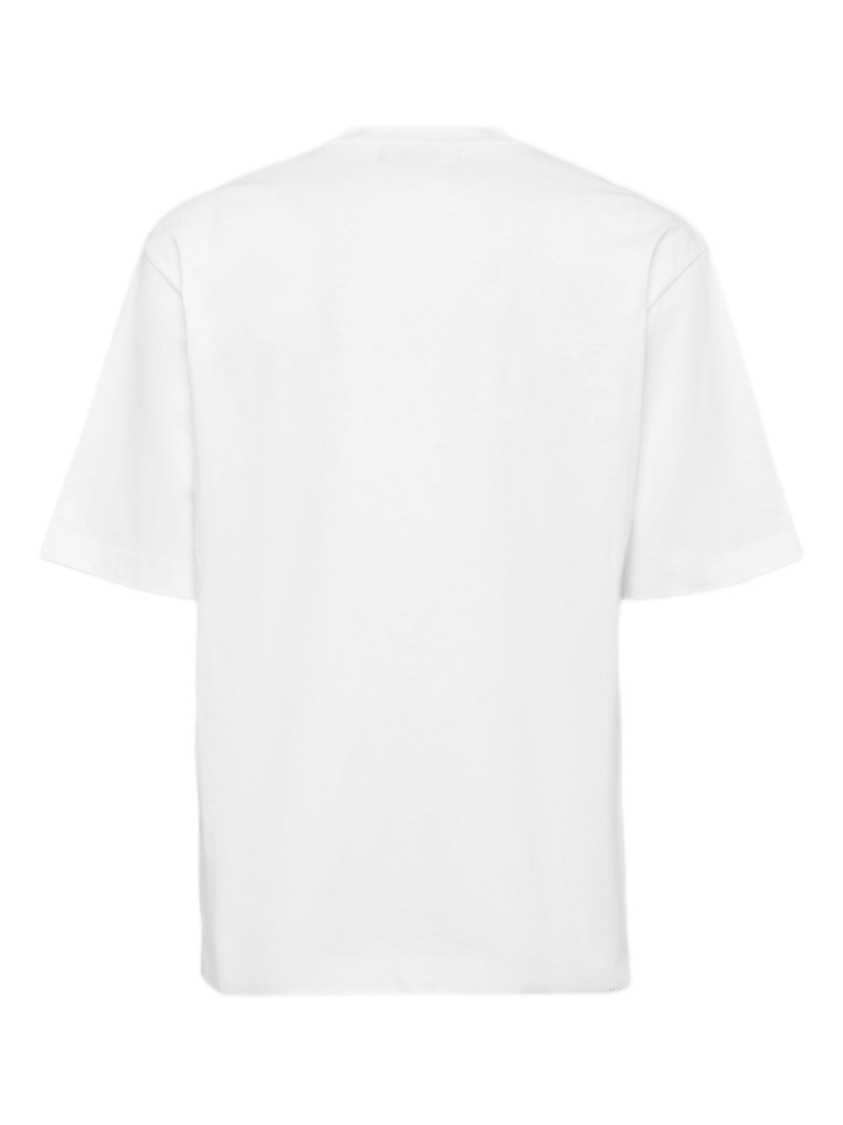 Dsquared2 Mens White Embossed Text-print Loose-fit Cotton T-shirt Xl In White