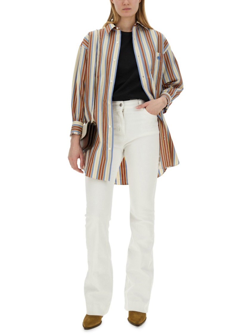 Etro Logo Embroidered Oversized T-shirt