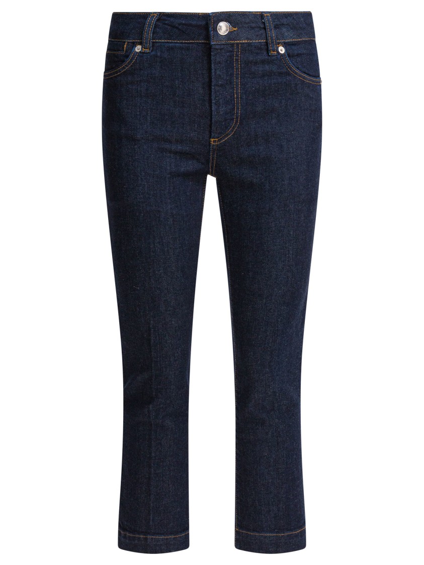 Max Mara Mid-rise Blue Denim Jeans In Blue