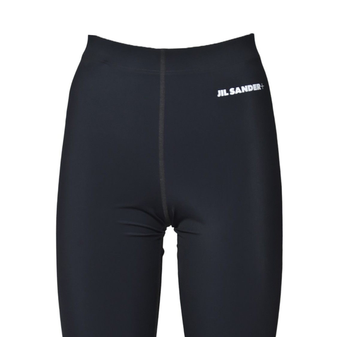 Shop Jil Sander Black Technical Fabric Leggings Print