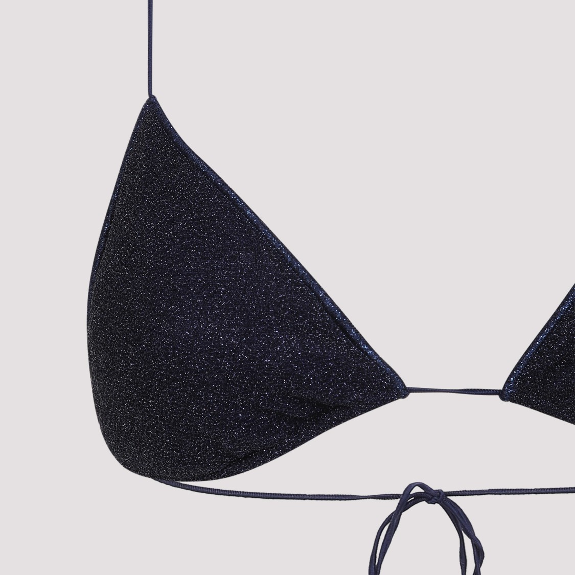Shop Oseree Oséree Shimmering Halterneck Bikini With Low-rise Bottoms In Black