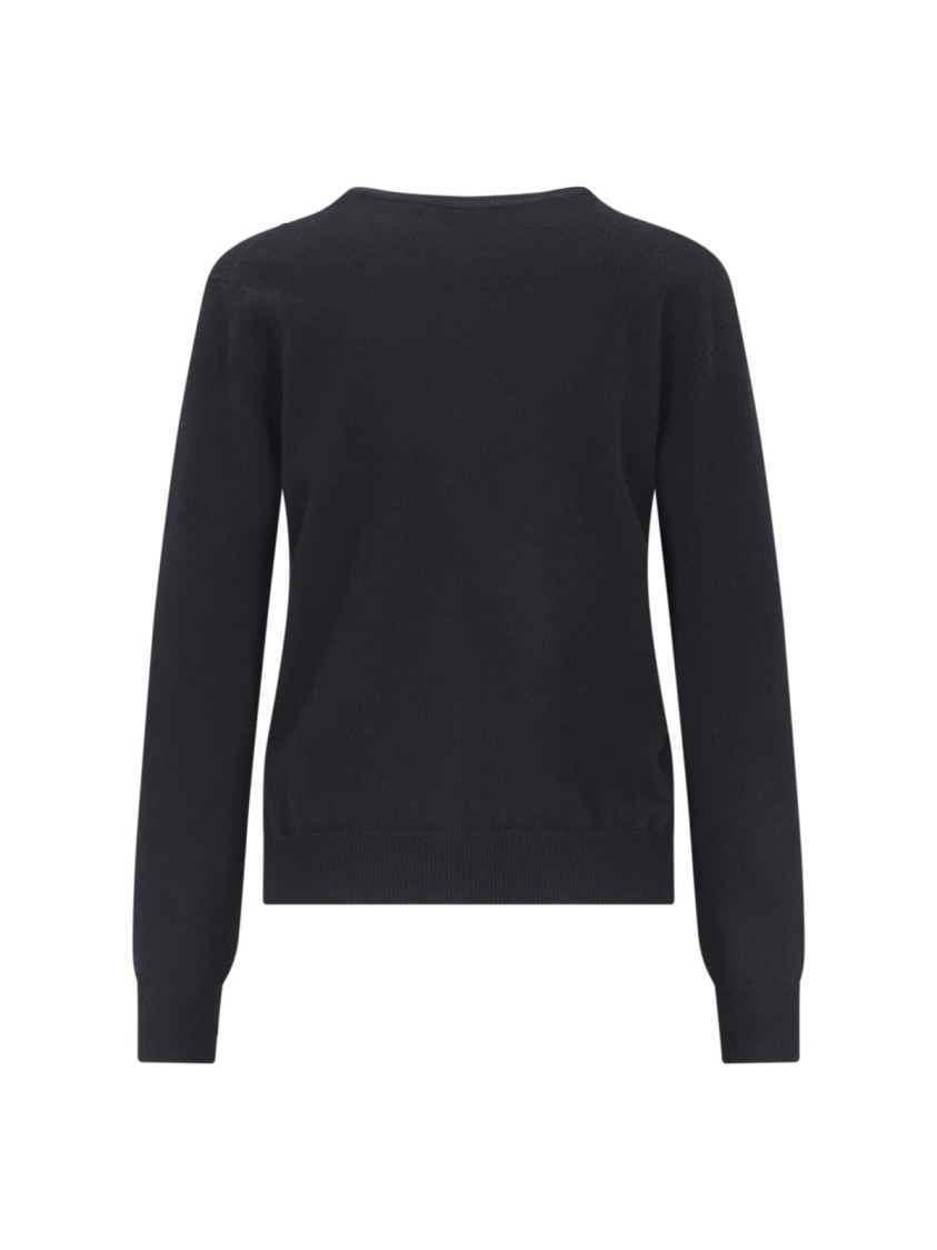 Shop Malo Cashmere Cardigan With Ribbed Finishes In Black