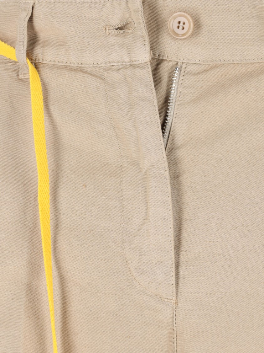 Aspesi Wide Leg Trousers Drawstring Detail