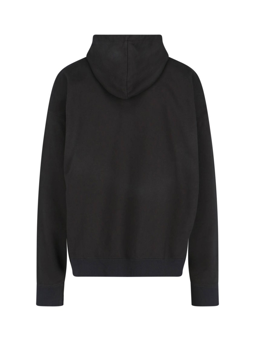 Miharayasuhiro Hooded Graphic Sweatshirt Kangaroo Pocket