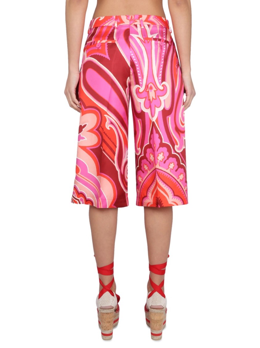 Shop Etro Silk And Cotton Bermuda Shorts