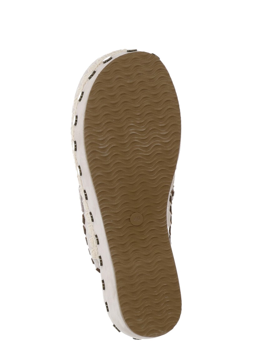Shop Mou Ivory Suede Leather Sabot