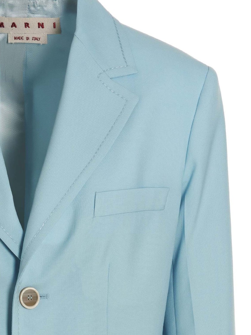 Marni Tailored Single-button Blazer Jacket In Blue