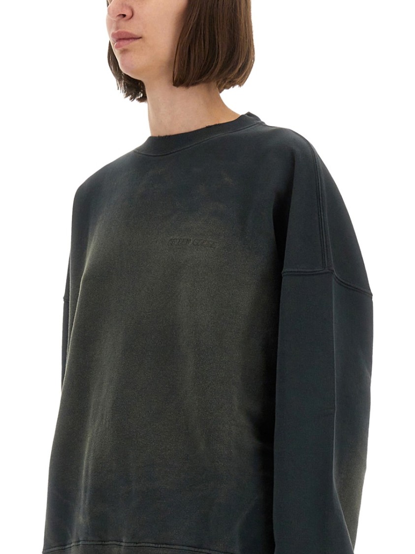 Golden Goose Gradient Effect Black Sweatshirt In Black