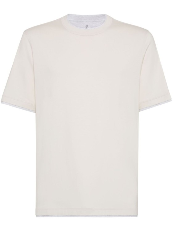 Brunello Cucinelli Off-White Crew Neck T-Shirt | THE LIST