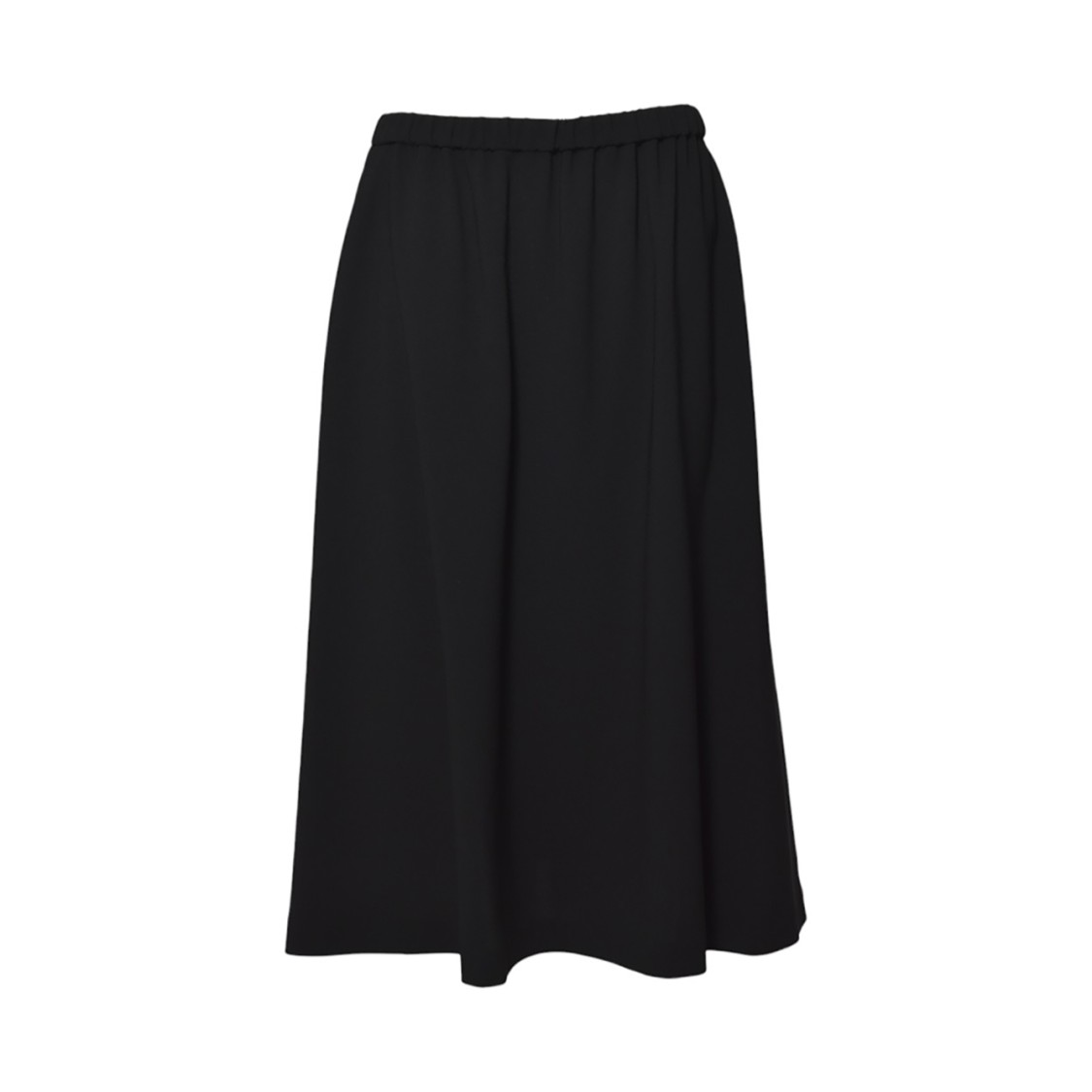 Aspesi Midi Pencil Skirt In Triacetate Cady Crepe In Black
