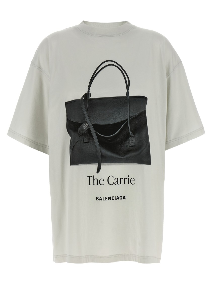 Balenciaga Oversized Graphic Print T-shirt In White