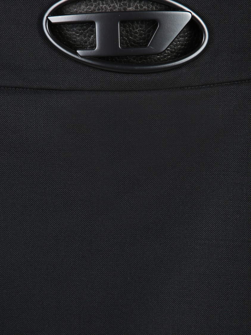 Diesel Black Stretch Polyester Blend O-dixy Mini Skirt