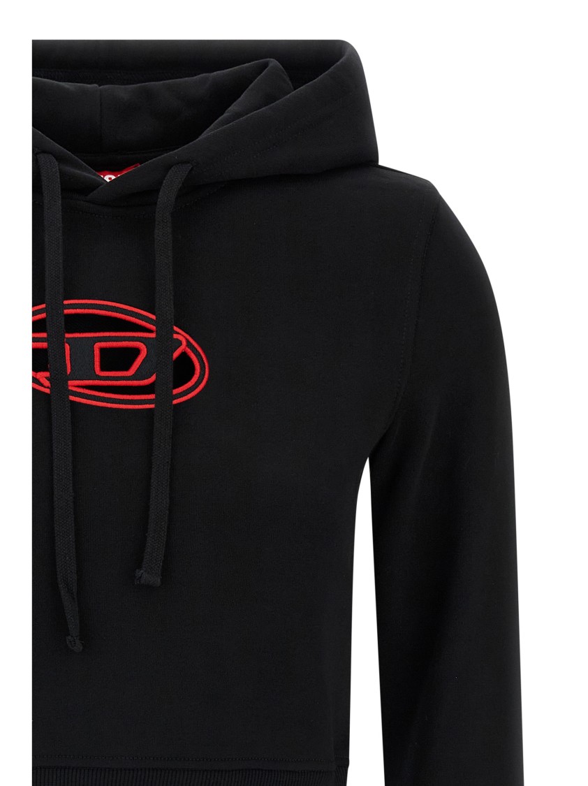 Diesel 'slimmy Hood' Sweatshirt In Black