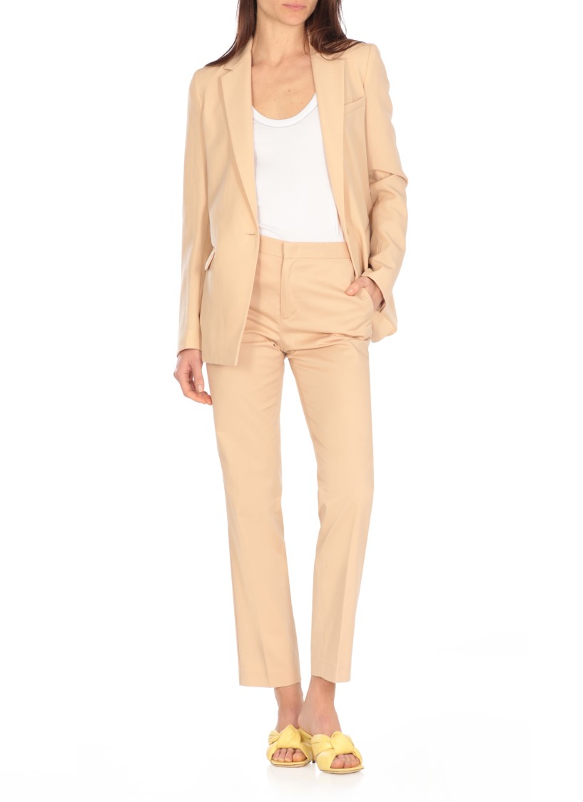 Fabiana Filippi Virgin Wool And Linen Blazer In Neutrals