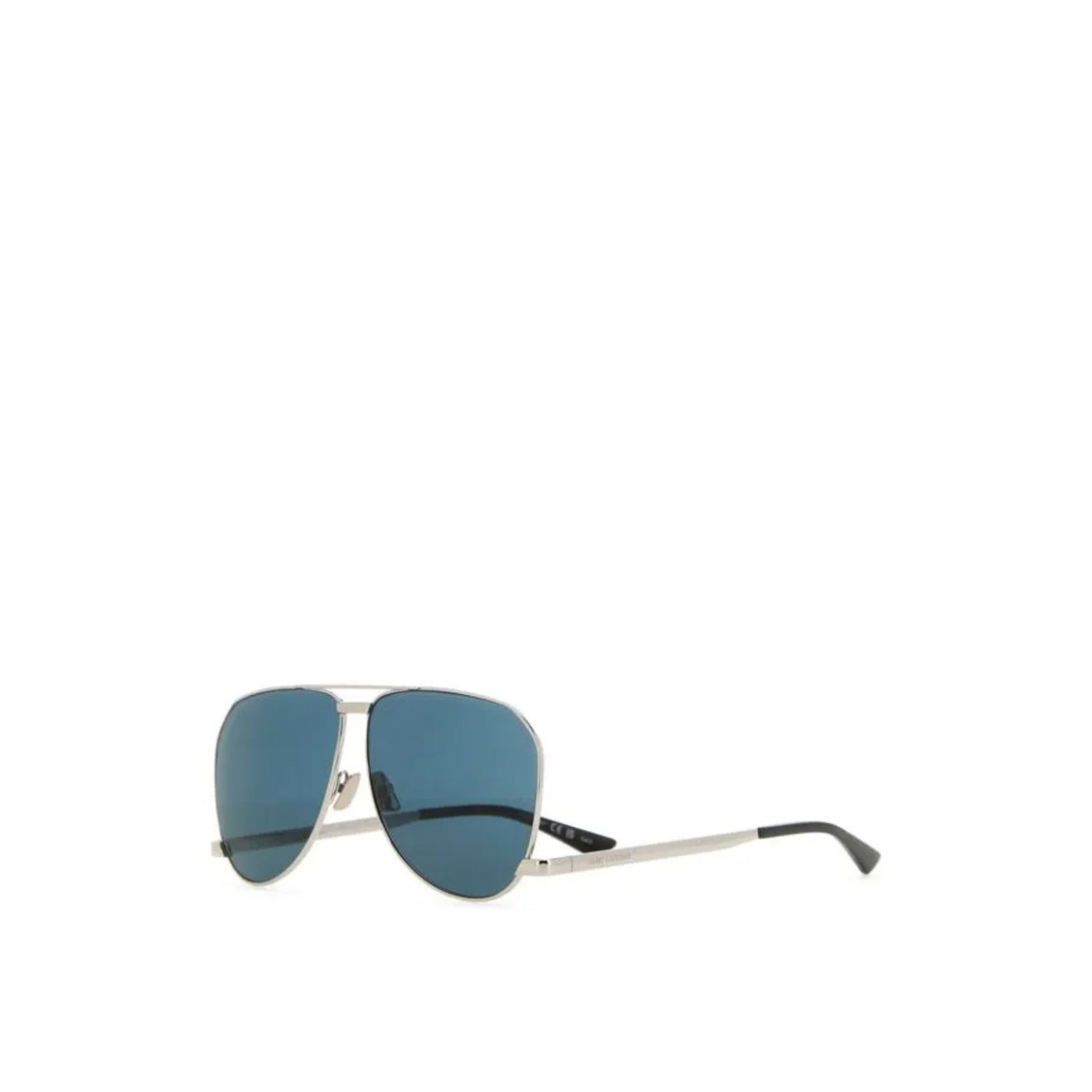 Saint Laurent Metal Sl 690 Dust Sunglasses In Silver