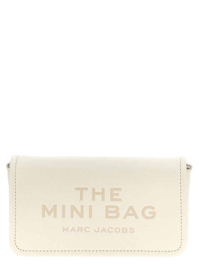 Marc Jacobs 'the Leather Mini Bag' Crossbody Bag In Neutral