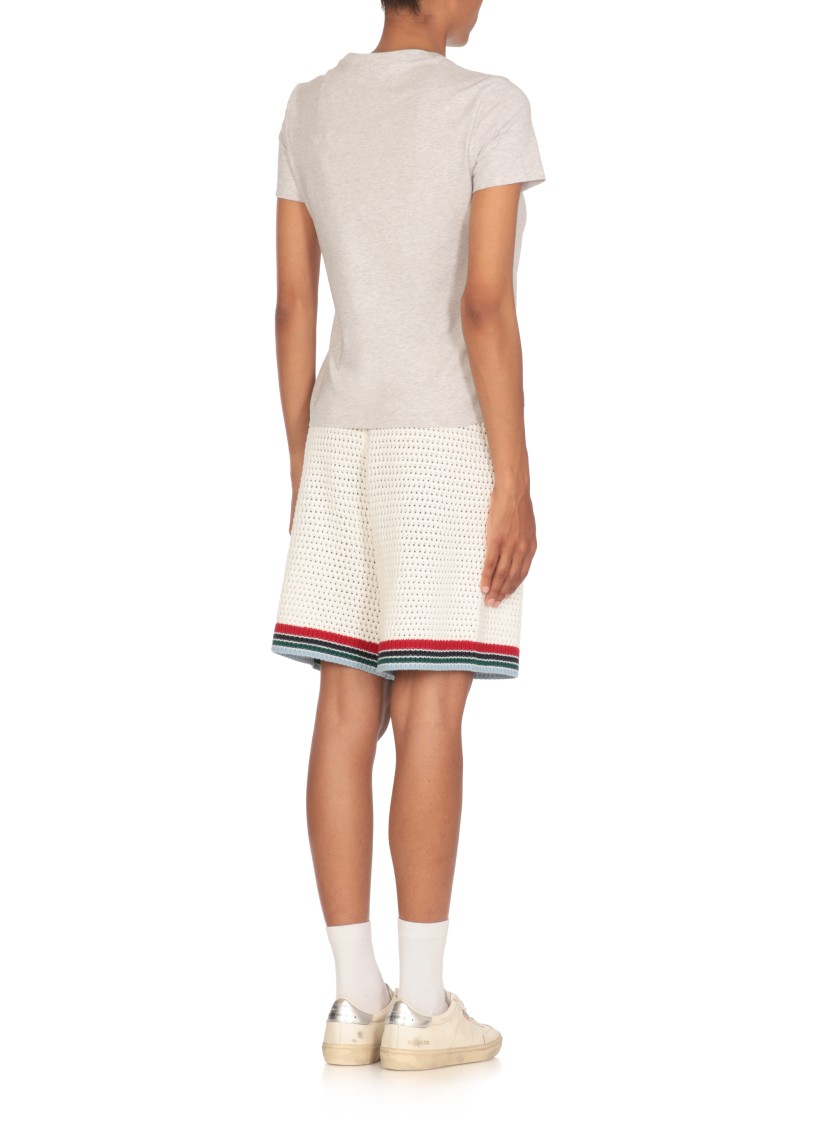 Casablanca Womens Casa Way World Series Printed Cotton-jersey T-shirt Grey In Gray