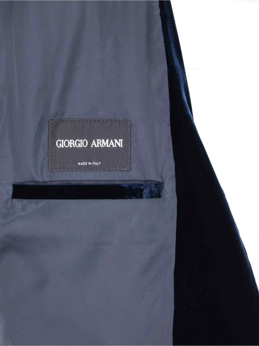 Giorgio Armani Long Sleeve Casual Jacket In Black