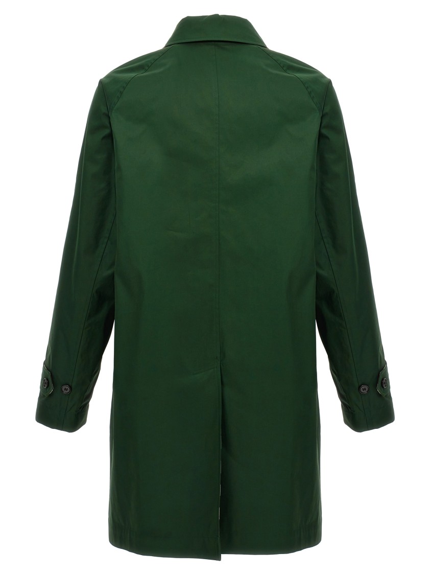 Burberry Reversible Gabardine Overcoat Long Sleeves In Multi