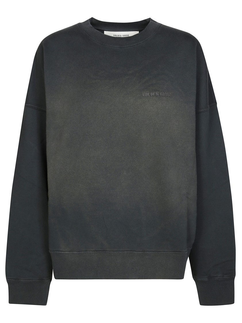 Golden Goose Gradient Effect Black Sweatshirt In Gray