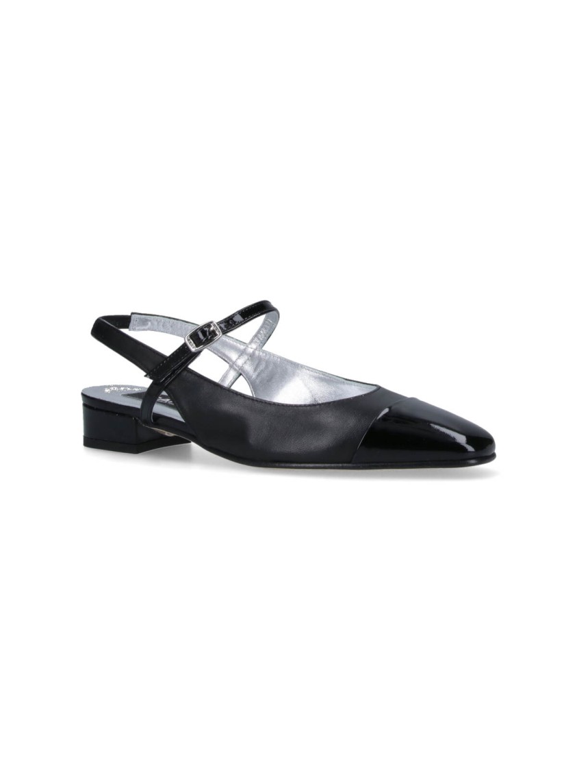 Carel "oceano" Slingback Mules – Black