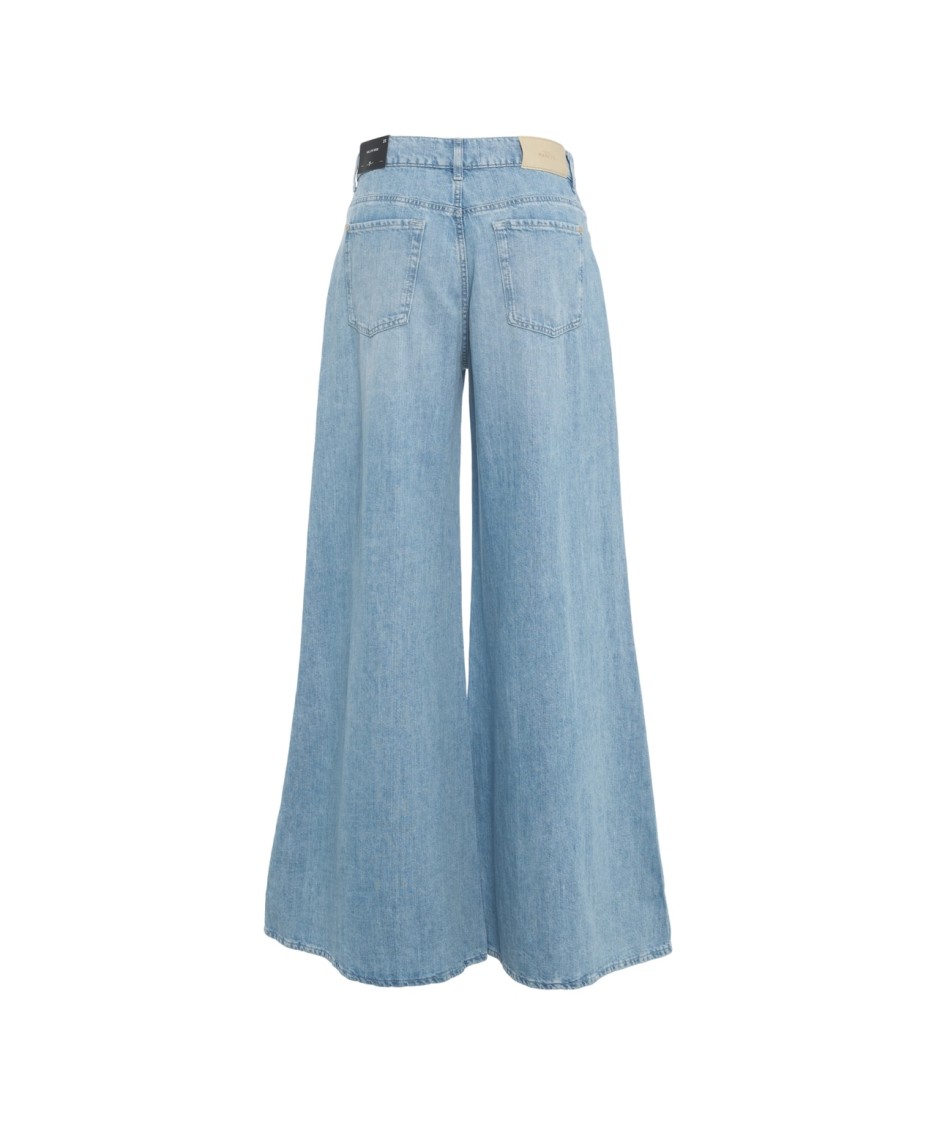 Shop 7 For All Mankind High-waisted Flared Wide Leg Jeans 'willow' In Blue