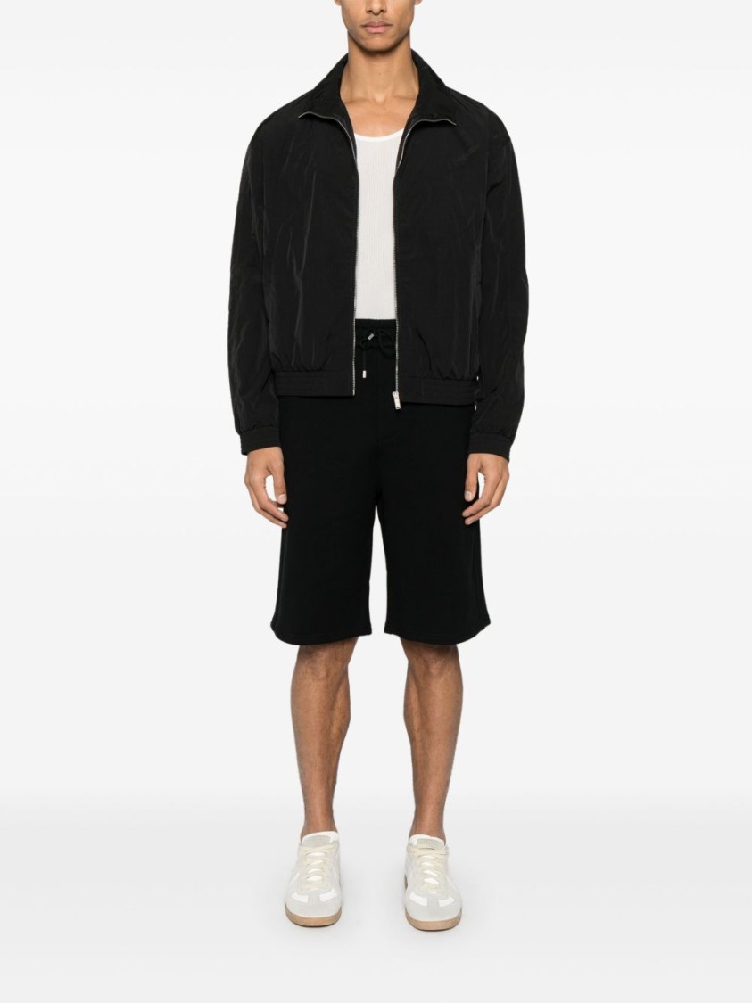 Saint Laurent Bermuda Shorts With Elastic Waistband In Black