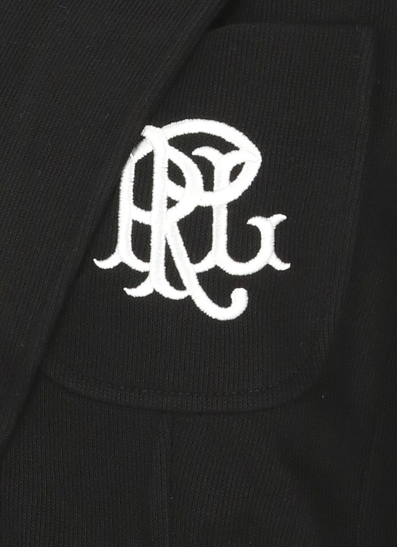 Shop Polo Ralph Lauren Tailored Black Cotton And Viscose Blazer