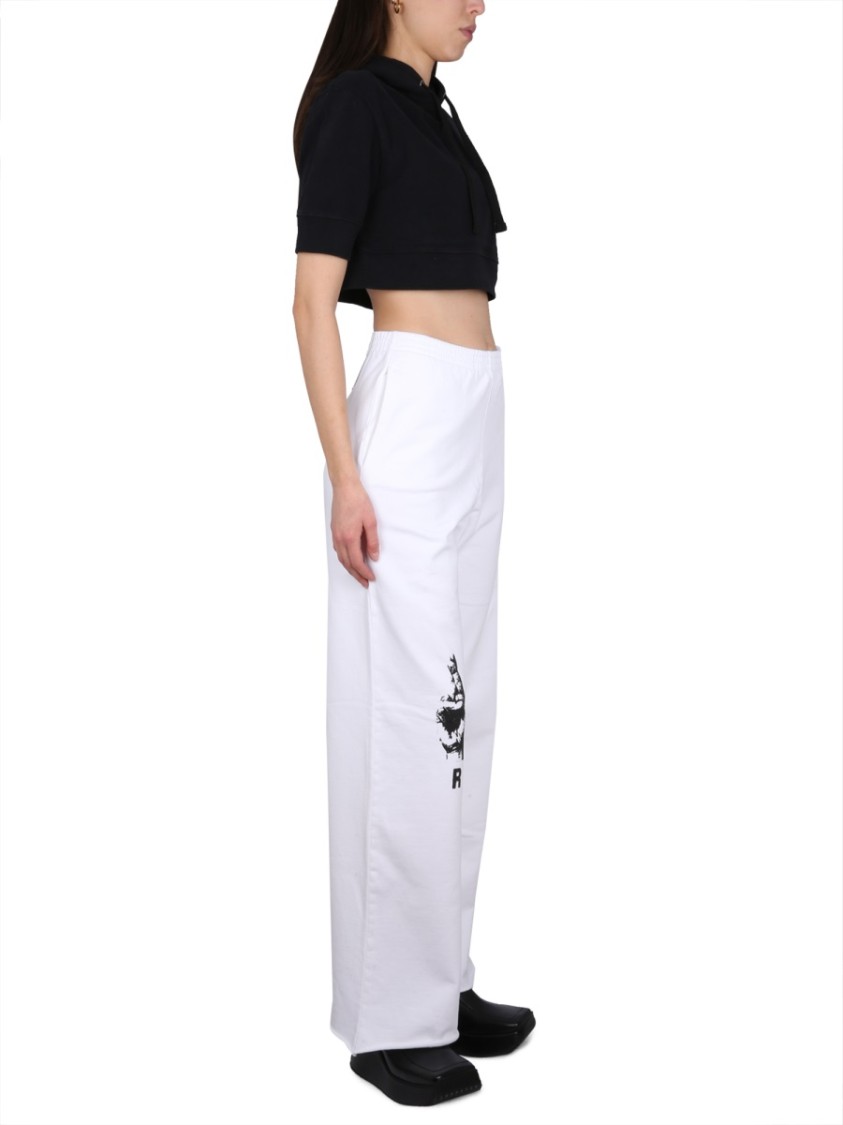 Shop Raf Simons Cropped Sweatshirt With Drawstring Hood