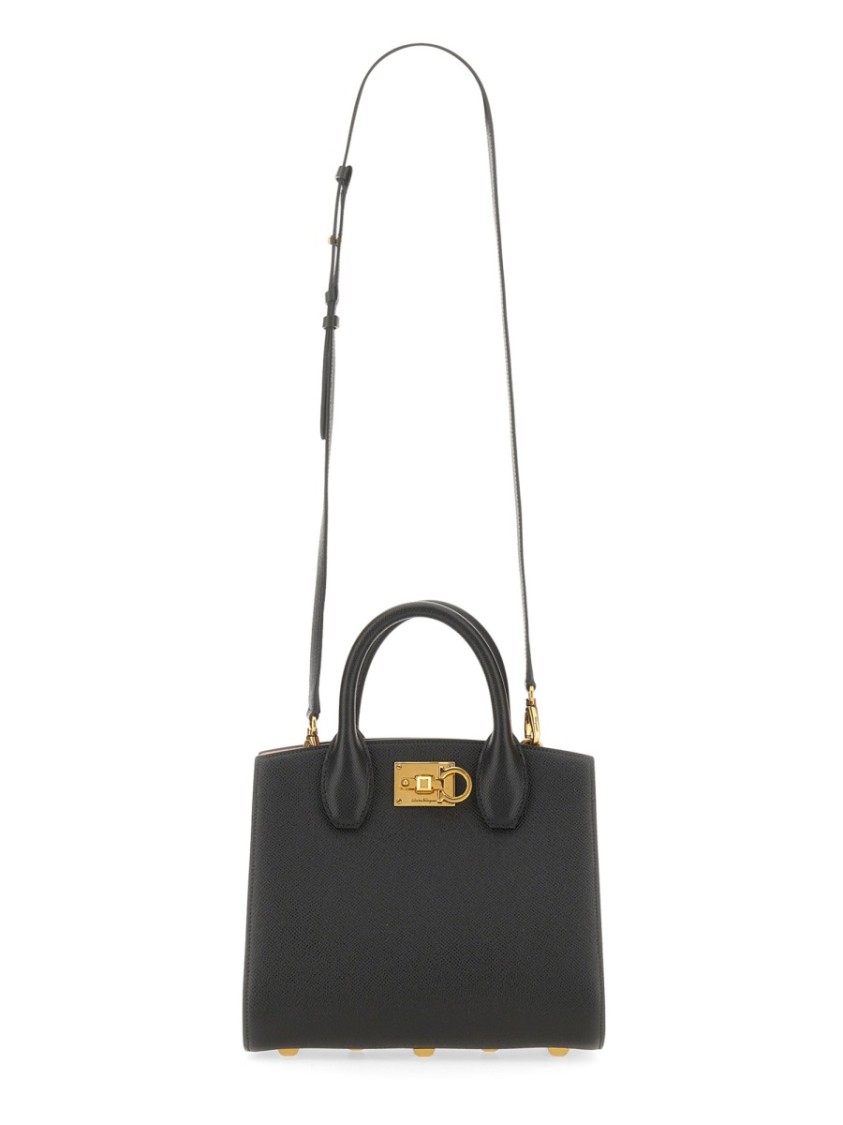 Ferragamo Studio Box Mini Leather Top-handle Bag