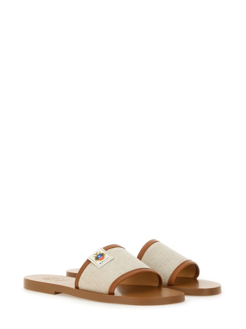 Shop Bally "sollie" Slide Sandals In Neutrals