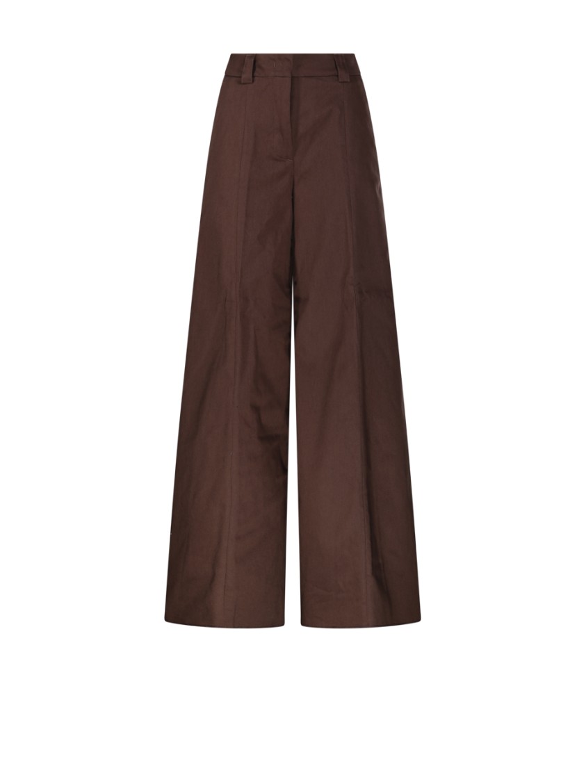 Shop The Latest Thelatest Alma Pant In Brown
