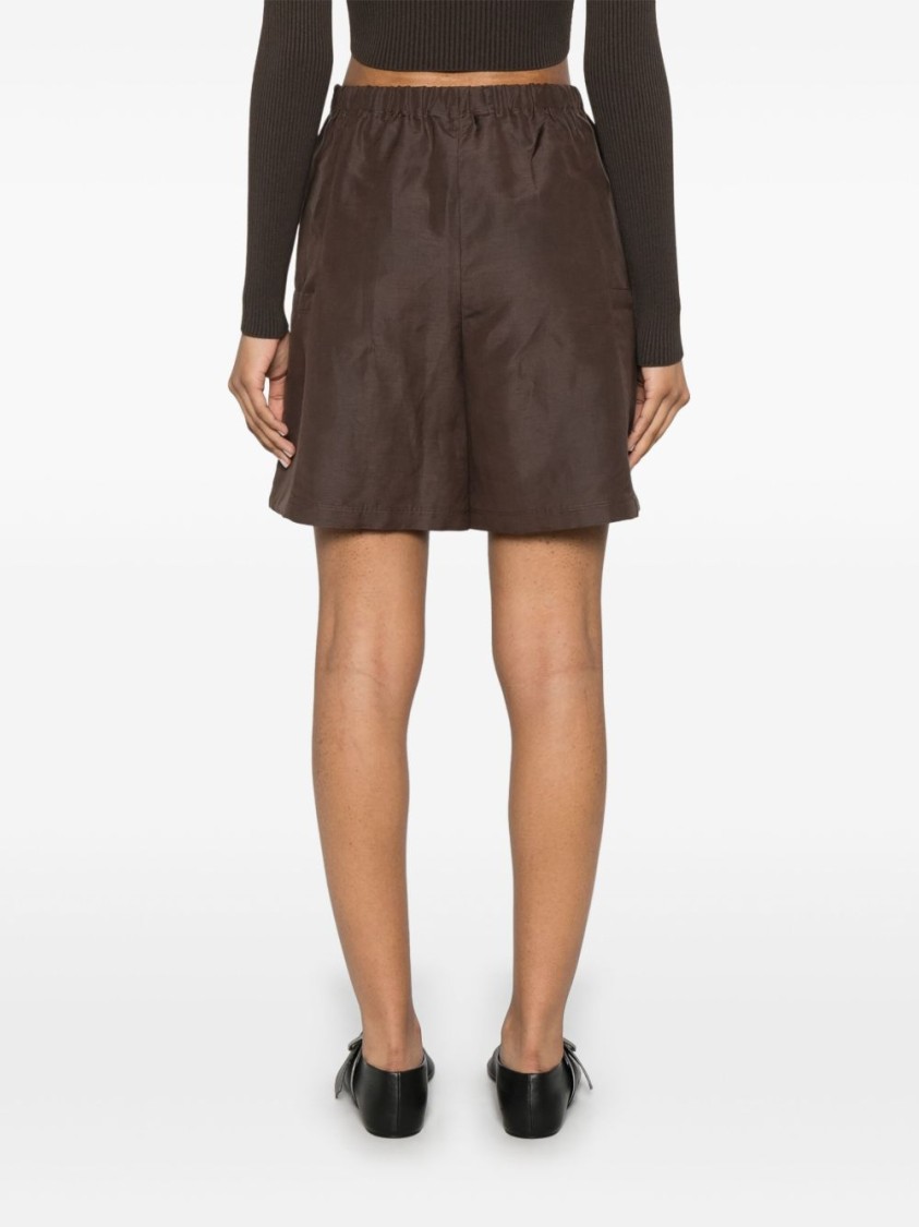 Max Mara Linen And Silk Blend Shorts