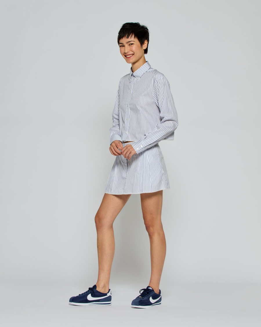 Serena Bute Striped Serena Mini Skirt - Navy/white