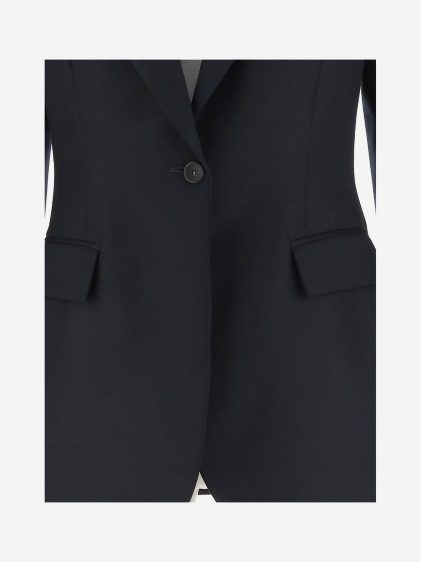 Sa Su Phi Single-breasted Wool Blazer In Black