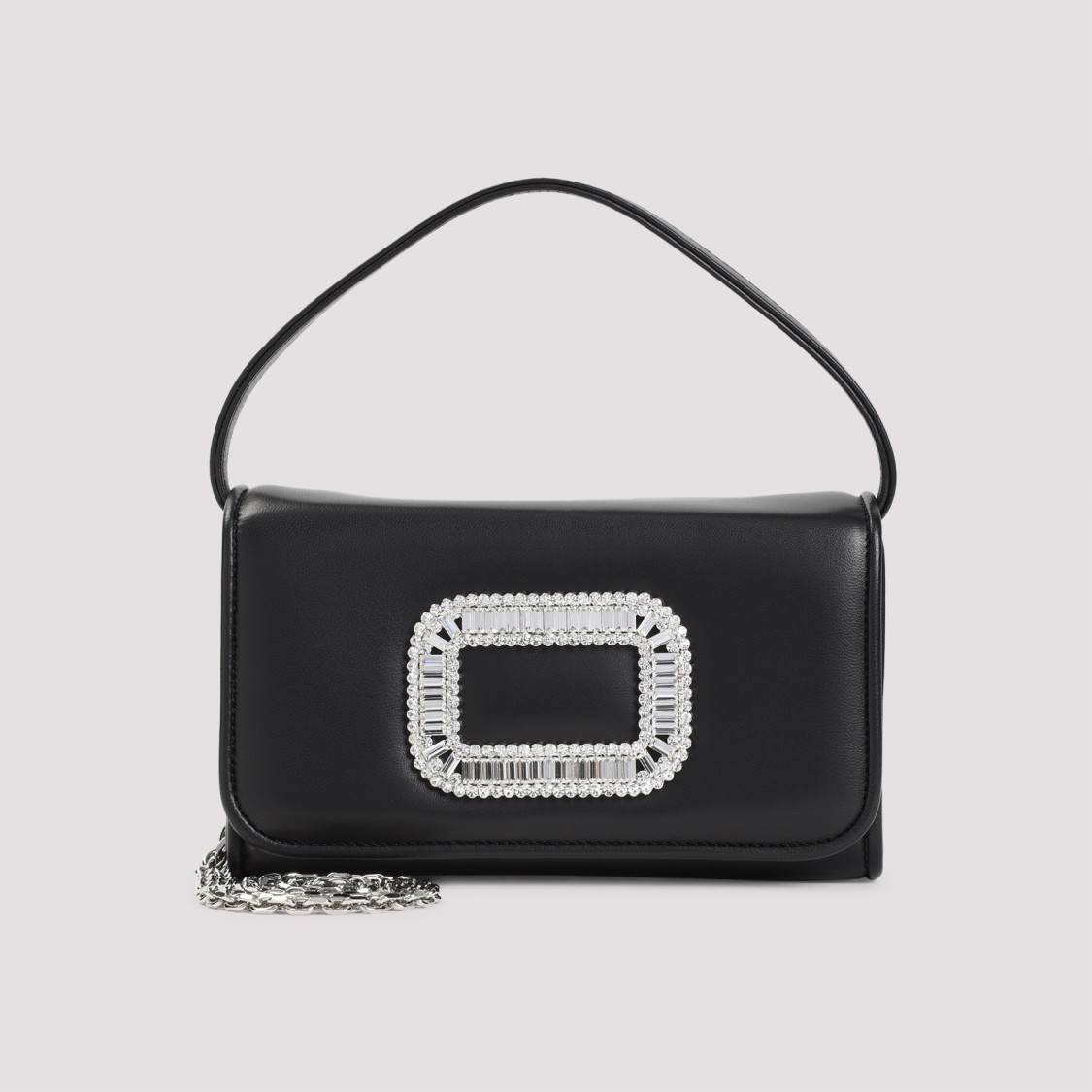 Roger Vivier Black Nappa Leather Handbag In Black