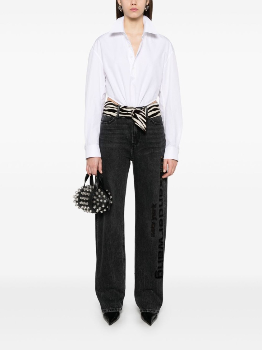 ALEXANDER WANG ALEXANDER WANG GREY RELAXED FIT STRAIGHT LEG JEANS